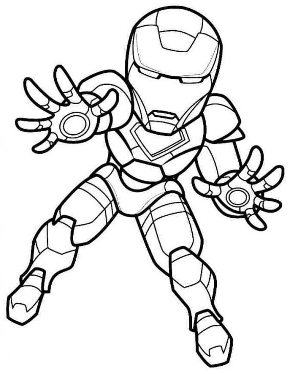The Iron Man From Super Hero Squad Coloring Page line