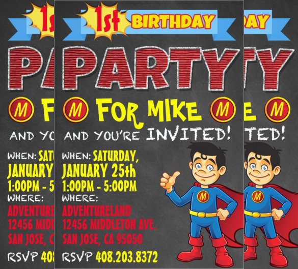 30 Superhero Birthday Invitation Templates PSD AI