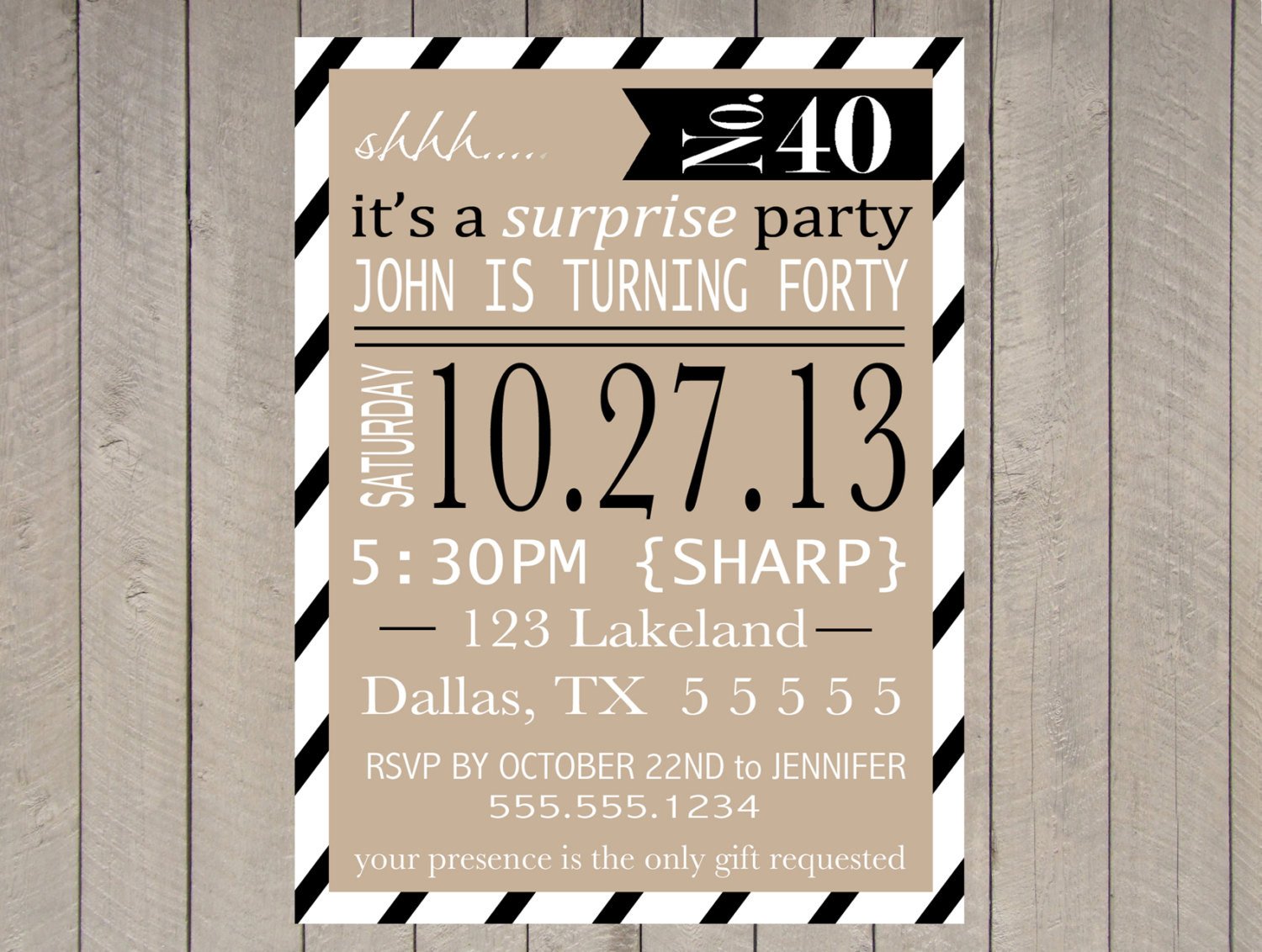 Items similar to Adult Surprise Party Invitation Printable