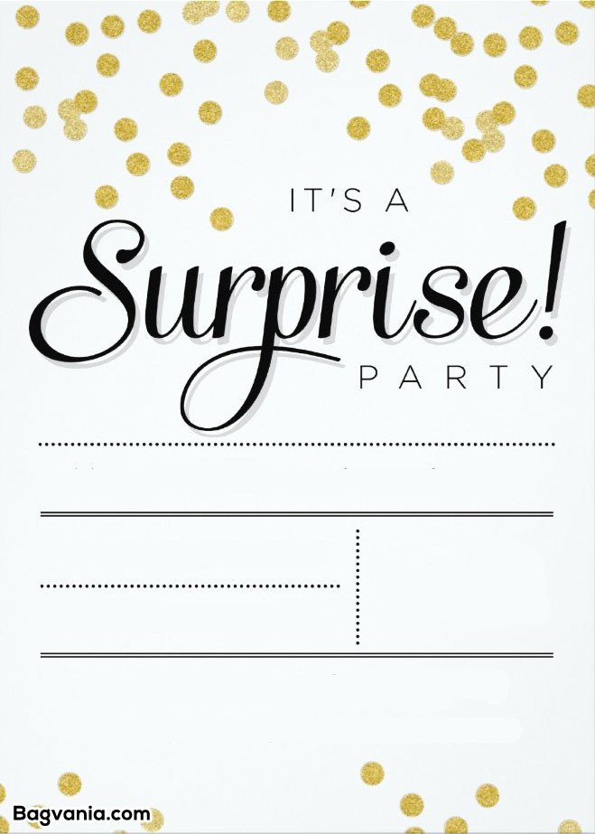 Free Printable Surprise Birthday Invitations – FREE