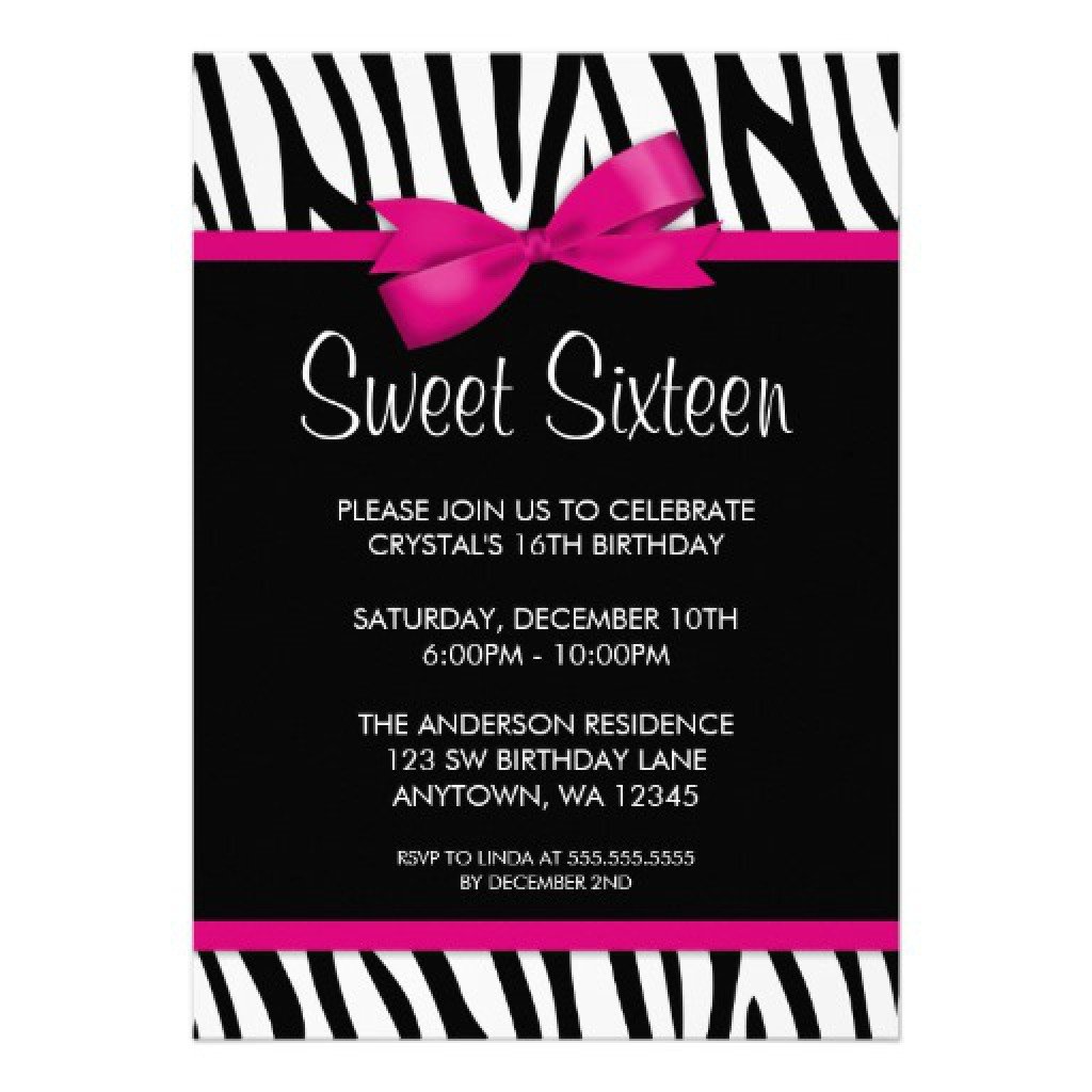 Sweet 16 Birthday Invitations Templates