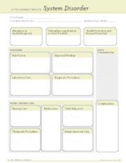 System Disorder ATI Template ACTIVE LEARNING TEMPLATE