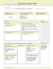 System Disorder Scoliosis ACTIVE LEARNING TEMPLATE