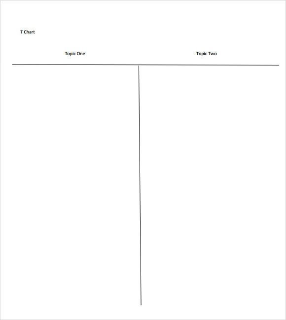 Sample T Chart Template 7 Documents in PDF Word