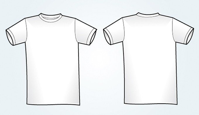 Blank White Vector T shirt Template