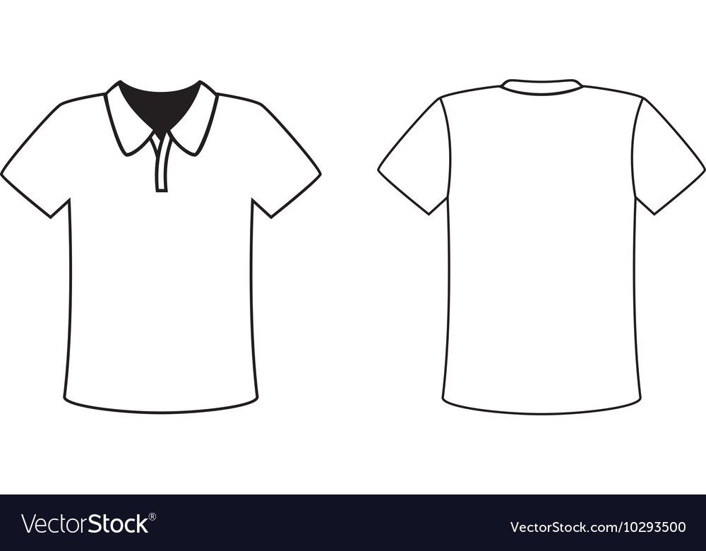 Blank front and back polo t shirt design template Vector Image