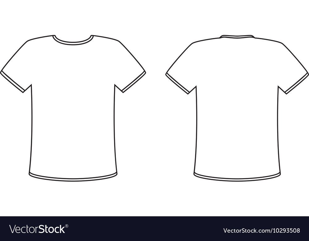 Blank front and back t shirt design template set Vector Image