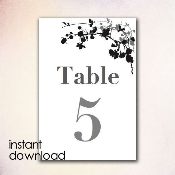 18 best images about DIY Table Numbers Templates Instant