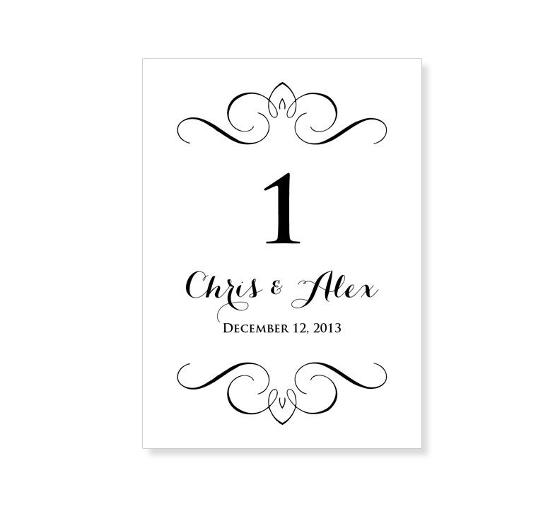 INSTANT DOWNLOAD Wedding Table Number Template by 43Lucy