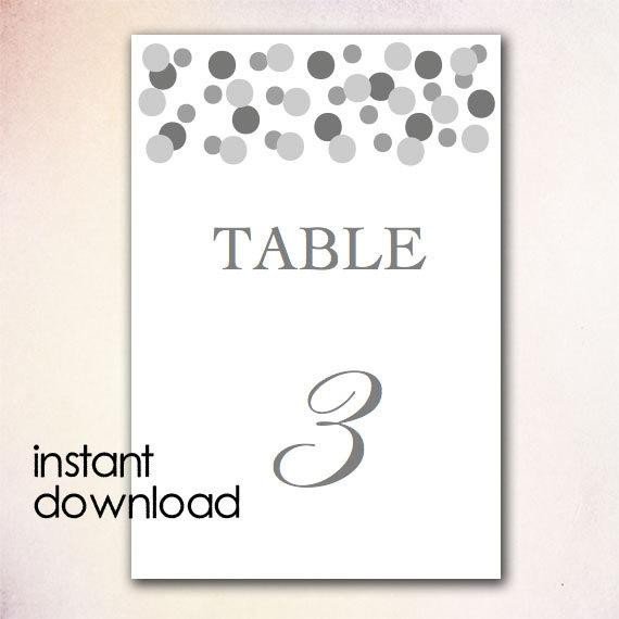 Items similar to DIY Table Numbers Template Instant