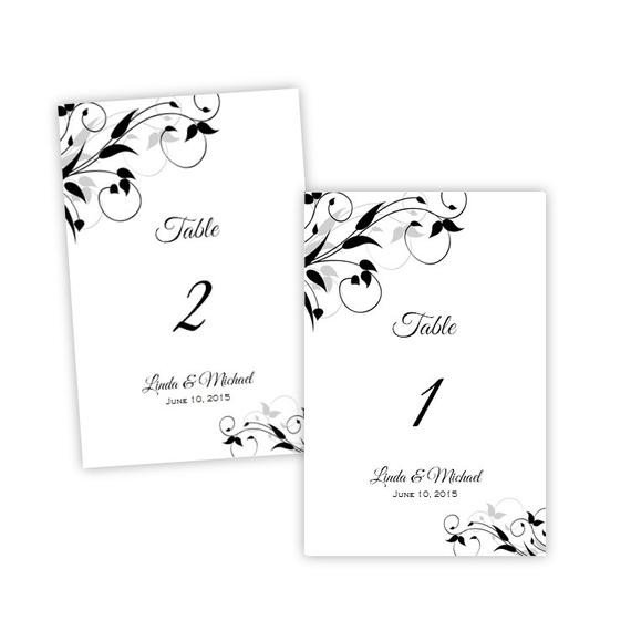 Items similar to Table Number Template Elegant "Tiffany