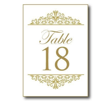 Wedding Table Number Template Word need table numbers