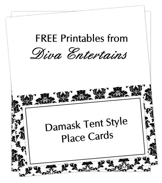 Free Printable Table Tent Card Template