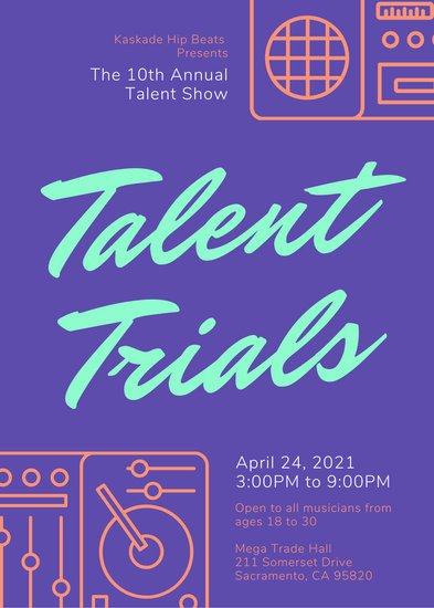 Customize 69 Talent Show Flyer templates online Canva