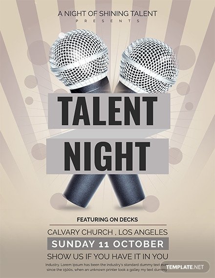 FREE Talent Show Flyer Template Download 641 Flyers in
