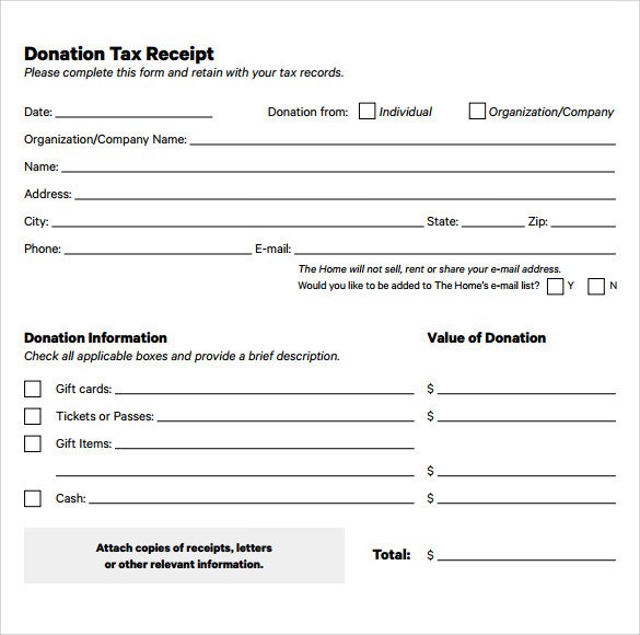 20 Donation Receipt Templates PDF Word Excel Pages