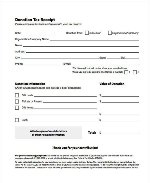 Printable Receipt Forms 41 Free Documents in Word PDF