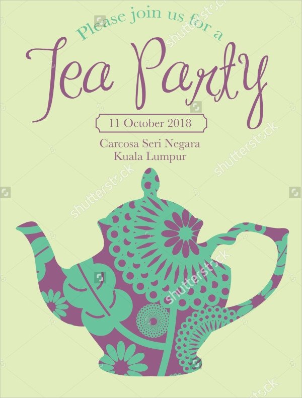 22 Sample Tea Party Invitations Word PSD AI