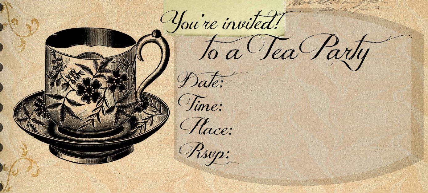 outlaw home Tea Party Invitation Template