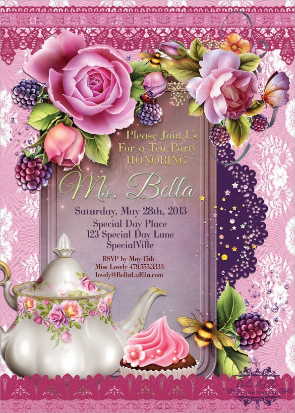 11 Tea Party Invitation Templates to Download Word PSD AI