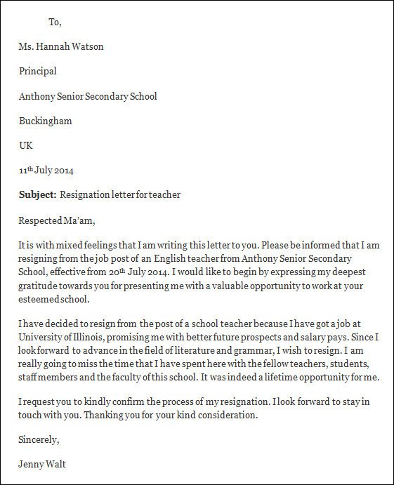 Resignation Letter Template Free Resignation Letter Template
