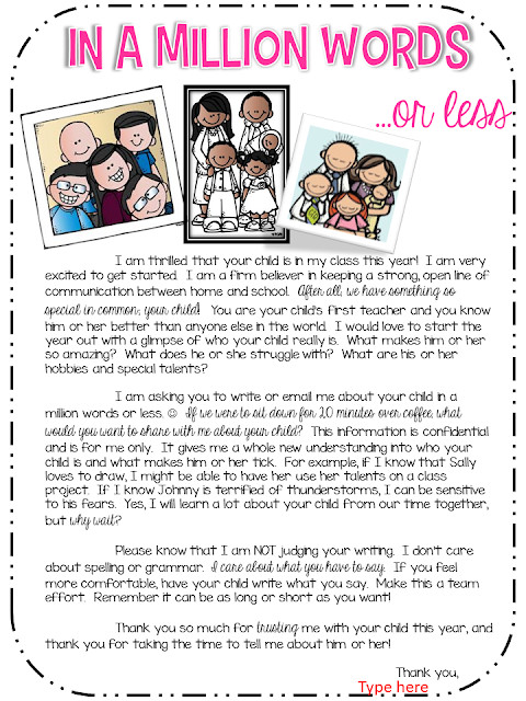 3 Teacher Chicks Wel e Letter to Students and Parents