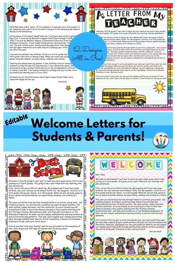 Back to School Letters Editable Wel e Letters for