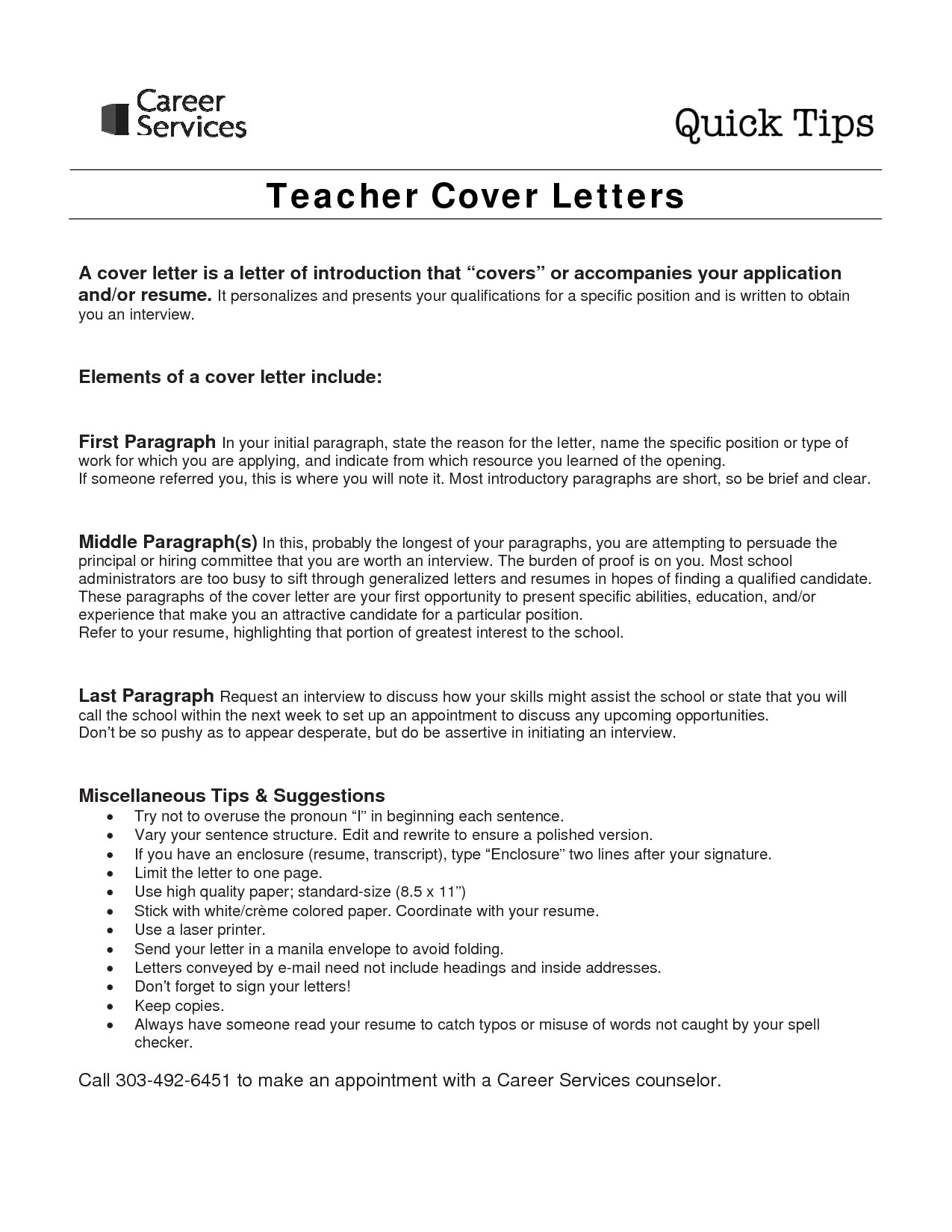 Art Teacher Cover Letter