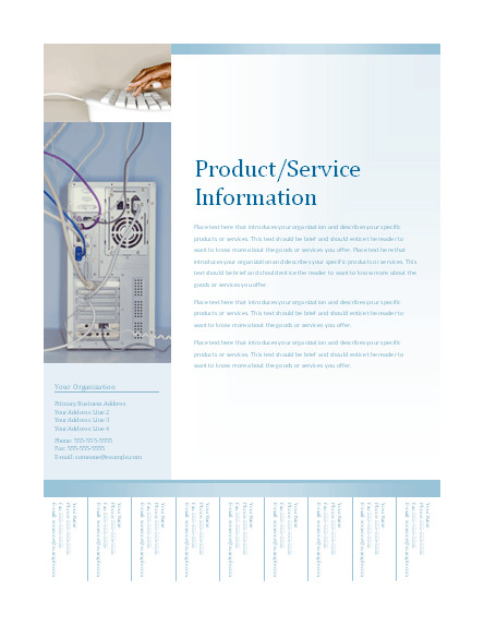 Download Business flyer with tear off tabs Soft Blue