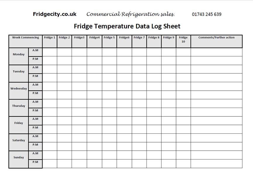 22 of Temperature And Humidity Template Sheet