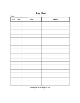 This printable basic log sheet is great for cataloguing