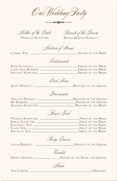 free printable wedding programs templates