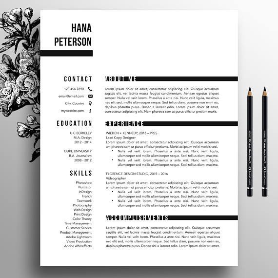 Professional Resume Template Cover Letter Template