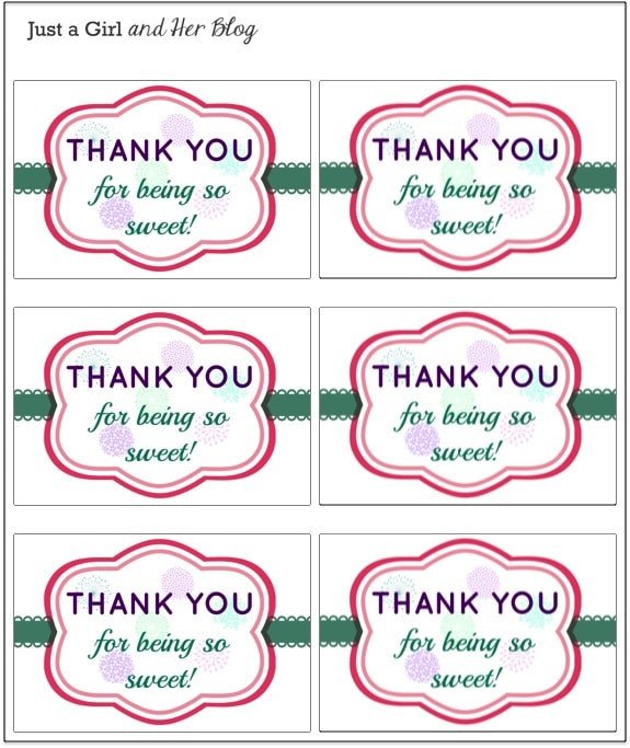 A Sweet and Simple Thank You Gift with FREE Printable