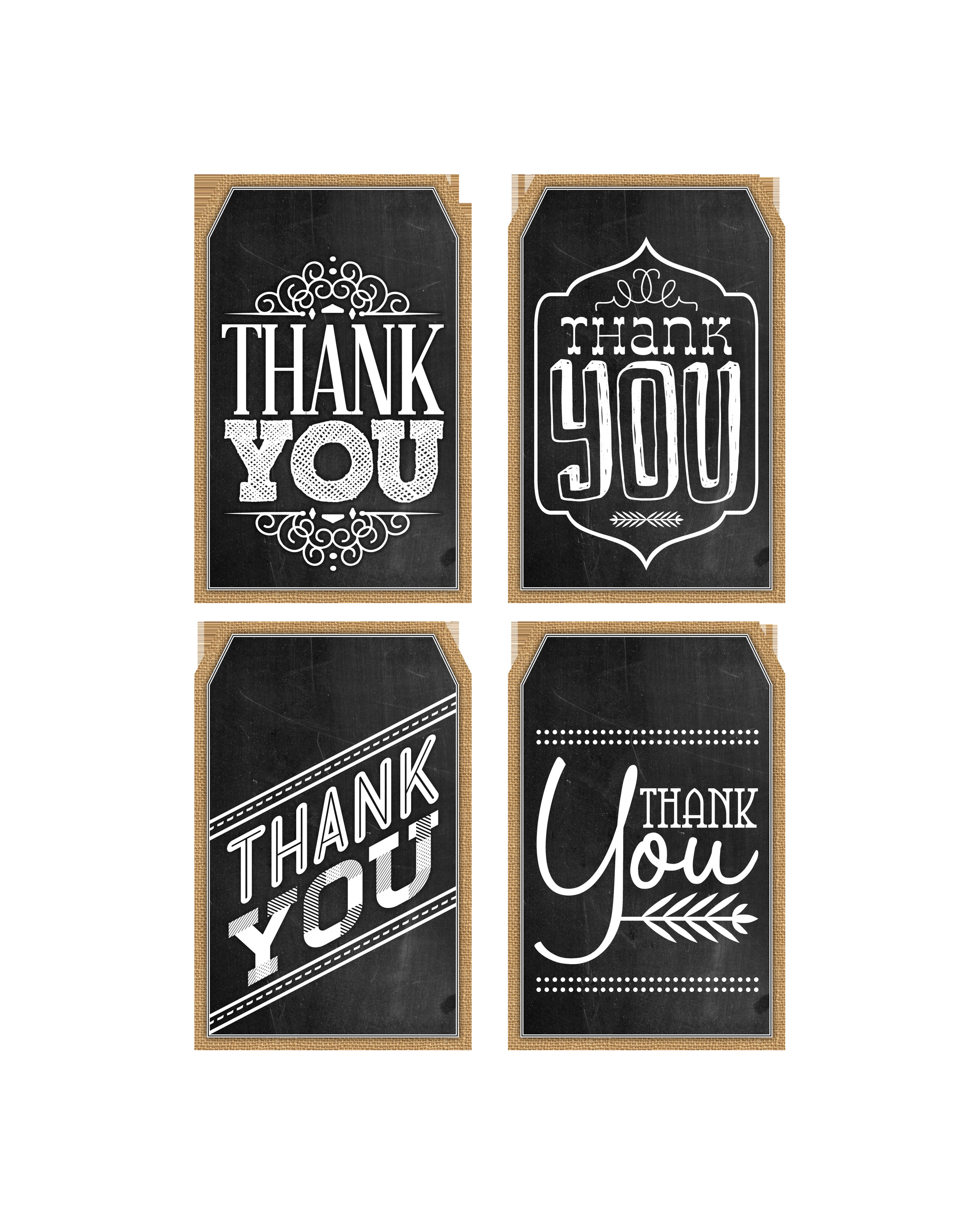 Free Printable Thank You Chalkboard Tags & a Happy