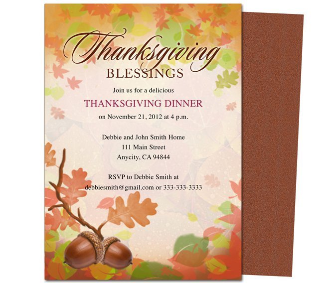 Thanksgiving Invitation Templates