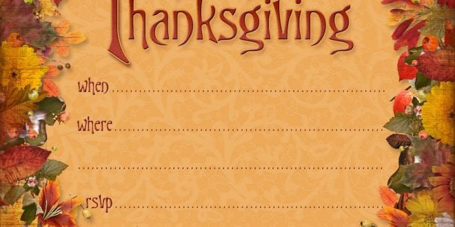 Thanksgiving Invitation Templates Printable
