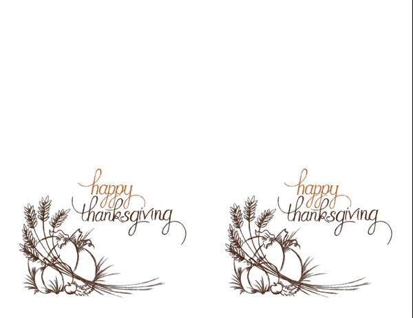 Thanksgiving invitations 2 per page for Avery 3268