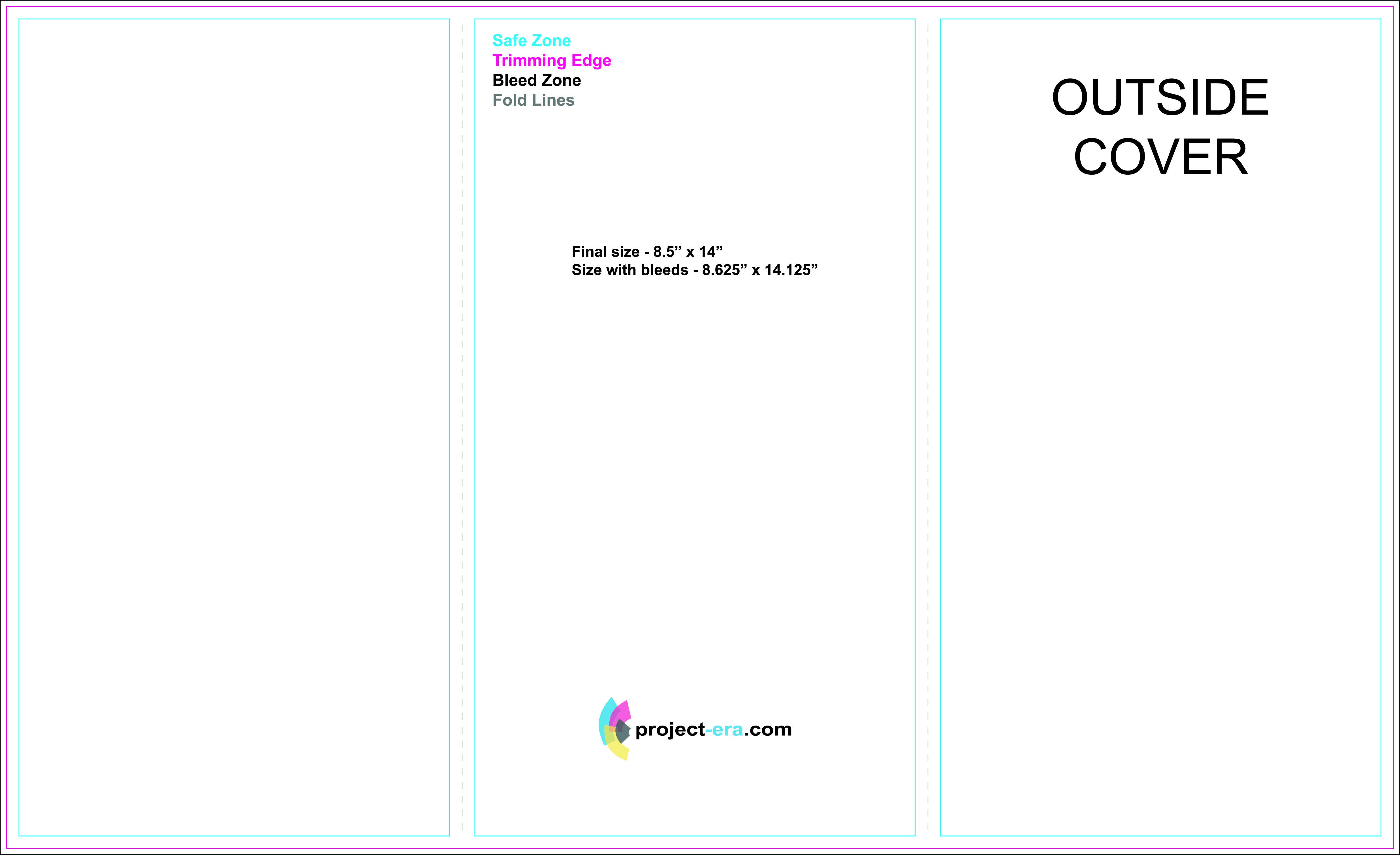 Free Tri Fold Brochure Templates based on 8 5" x 14" paper