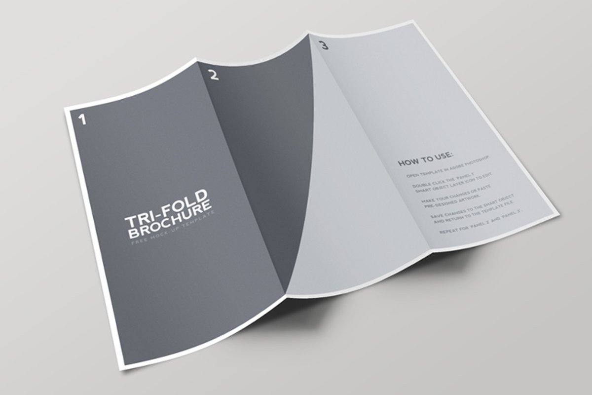 Tri Fold Brochure Mockup Template — Medialoot