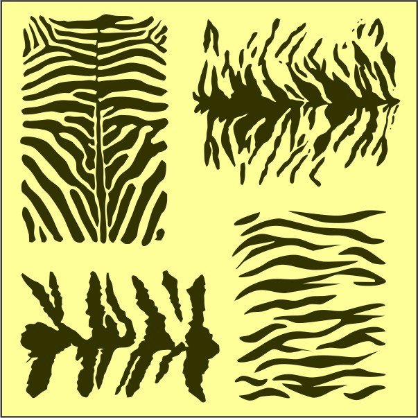 Tiger Stripes Stencil Printable
