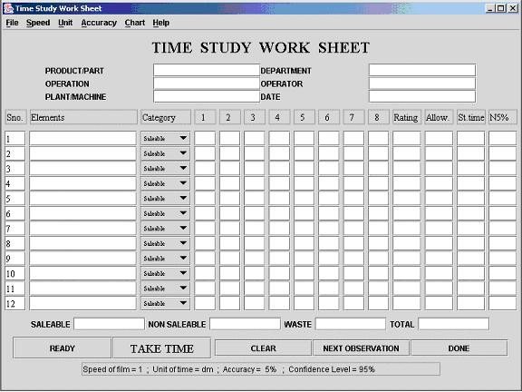 Time Study Template