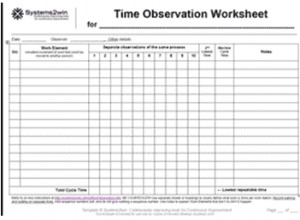 Value for the time and motion study template excel with
