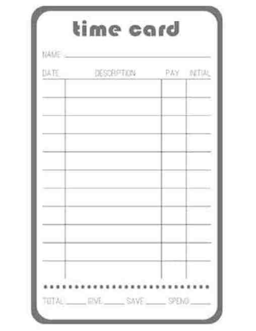 9 Free Printable Time Cards Templates Excel Templates