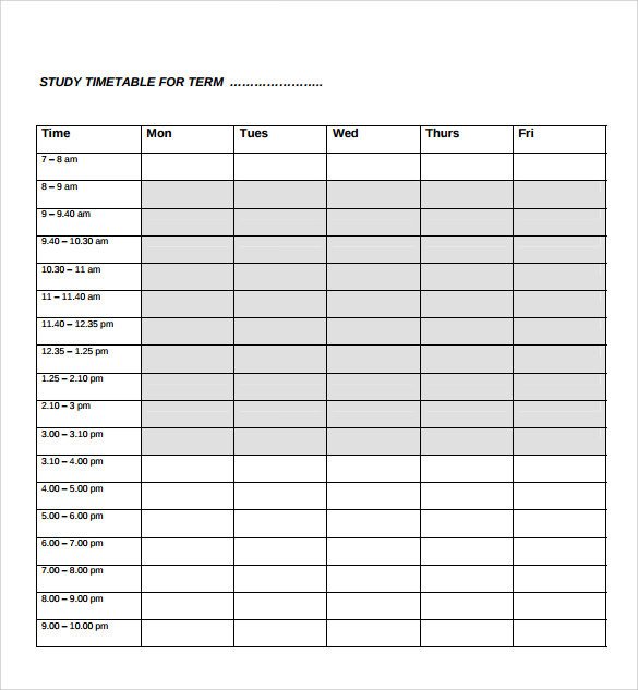 Sample Time Study Template 5 Documents in PDF