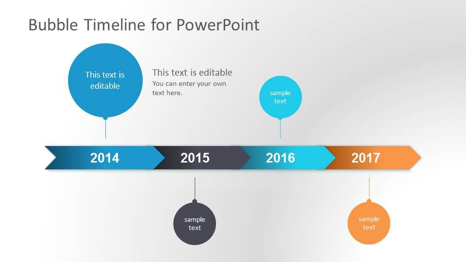 Bubble Timeline PowerPoint Template SlideModel