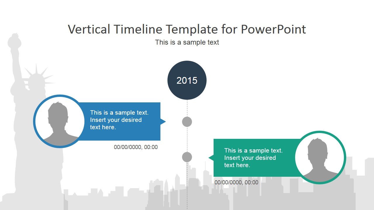 Vertical Timeline PowerPoint Template SlideModel