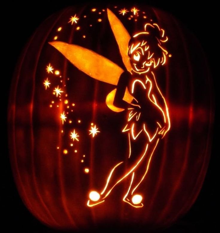 Glowing Tinkerbell Pumpkin Tinkerbell Pumpkins