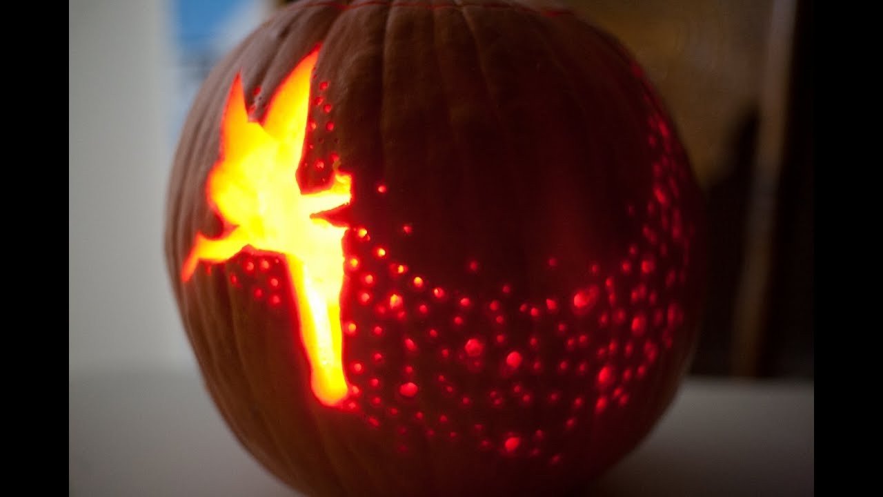 Tinkerbell Pumpkin Carve Time Lapse