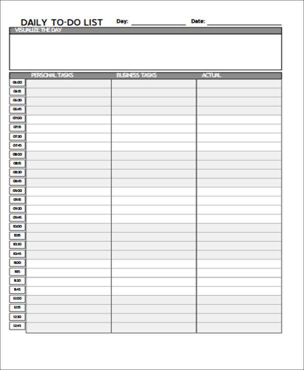 Business To Do List Templates Free Word PDF Format